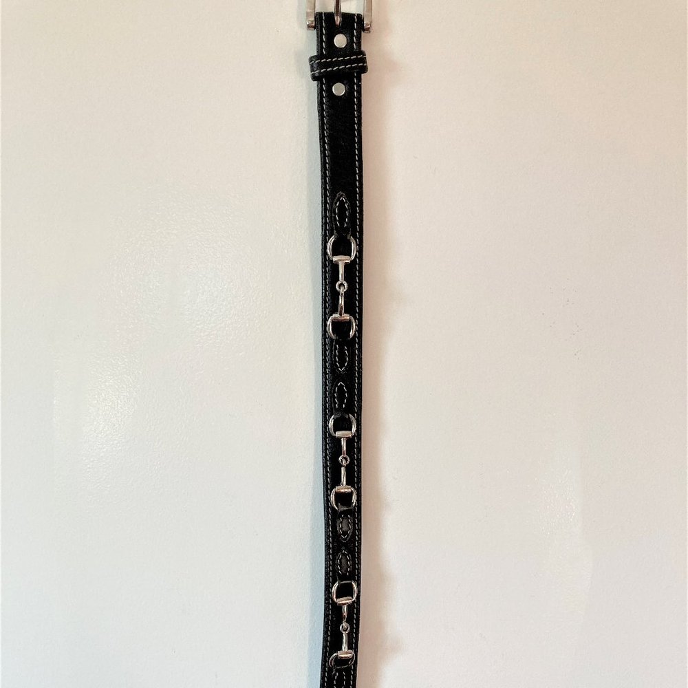 Huntley Equestrian Children's Leather Snaffle Bit Belt Brown